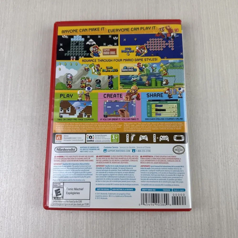 Super Mario Maker (Nintendo Wii U 2015)